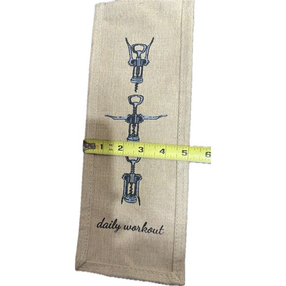 Jute Wine Bottle Daily Workout Corkscrew Gift Bag Christmas Housewarming READ - Picture 6 of 7